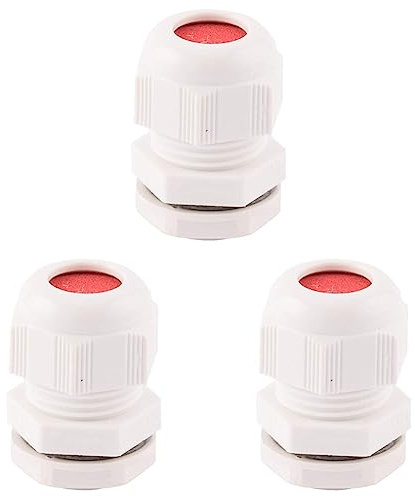 SWA Pack of 30 White Nylon Cable Glands, Suitable for 6-12mm, M20 Thread