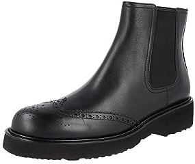 Prada Damen Schwarz Budapester Leder Stiefelette 1T778L 40.5 EU