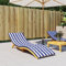 Annlera Blau&Weiß Gestreift Sonnenliegen-Auflage Oxford-Gewebe Gartenstuhl Kissen Gartenliege Auflage Sonnenliegenauflage Liegestuhl Auflage Sitzauflage Gartenstuhl Auflage Gartenstuhl 200x50x4cm