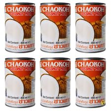 Chaokoh Coconut Milk 400ml - Pack of 6 | Premium Quality | Rich and Creamy | Pure and Natural | Premium Thai Coconut Milk