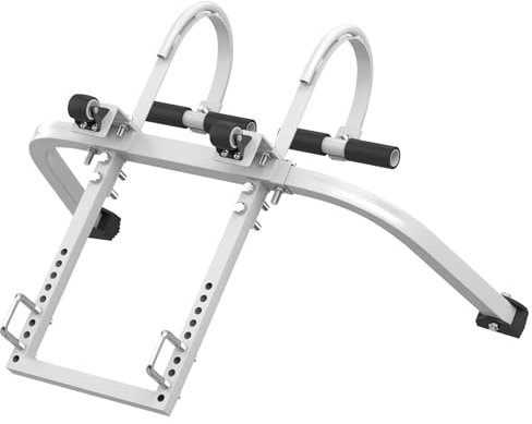 Leiterstabilisator, silberfarben, Leiter-Haken für Dach, aus Stahl, robuste Dachverlängerung, Universal-Dachadapter (43 x 41 x 12 cm)