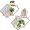 Walasis Wandregal Schwarz Metall Regal Wand: Modern Wandregale Wanddeko Wohnzimmer Holz Schweberegal (Doppelt schwarz, 2 pcs)