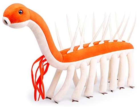 lilizzhoumax Lilizhoumax Halluzigenie Plüschtier 43cm Kambrium Urzeit Lebewesen Kuscheltier, Realistisches Simuliertes Tier Stofftier, Bildungsspielzeug, Tolles Geschenk für Kinder Jungen Mädchen