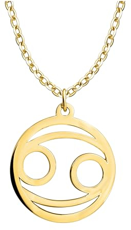 Sofia Milani - Damen Halskette 925 Silber - vergoldet/golden - Krebs Sternzeichen Anhänger - N0717