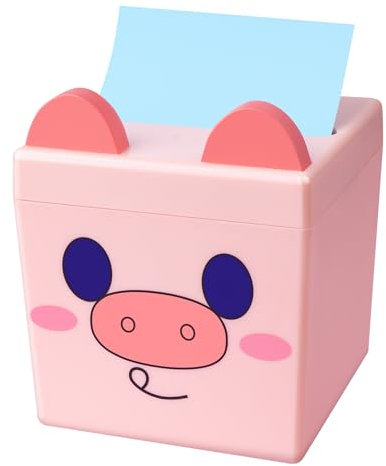 Dormercy Distributeur de notes pop-up 7,6 x 7,6 cm, design magnétique, joli cochon rose, grande capacité (enregistrement de brevet)