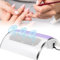 Nail Dust Collector, Powerful Dust Collector Nail Salon 80W, Nail Dust Extractor with 2 Fans and 2 Dust Bags, One Button Control Nail Fan Dust Collector Practical Nail Art Cleaning Equipment (purple)