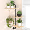 YUOROS Étagère murale rotative à 3 niveaux pour plantes, support mural en métal avec crochet de suspension