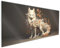 Wallario Küchenrückwand aus Glas 125 x 50 cm, Motiv: Magischer Fuchs mit floralen Details | Spritzschutz abwischbar & pflegeleicht