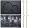 Actuator Plate for Geberit Dual Flush, Compatible with Geberit sigma01 Concealed Cisterns, Black, 115.770.DW.5
