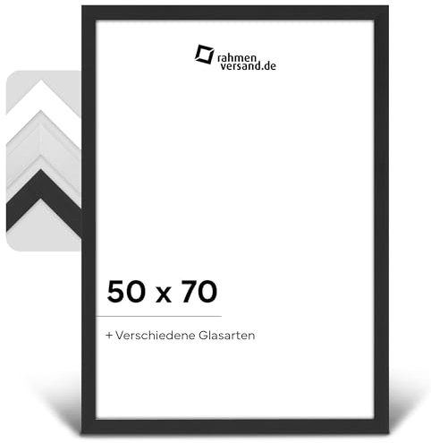 PANORAHMA BILDERRAHMEN Aluminium Bilderrahmen 50x70 cm Schwarz/Bilder Rahmen zum Aufhängen / Alu Rahmen