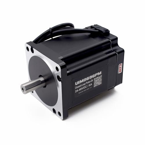 UIROBOT Closed Loop Stepper Motor with Pulse-Direction, Nema 34 Closed-Loop with Encoder, Driver and Controller for CNC Router, 3D Printer, Engraving Machine. 0-8A, 24-48VDC, 6.5N.m. UIM344-NEMA34