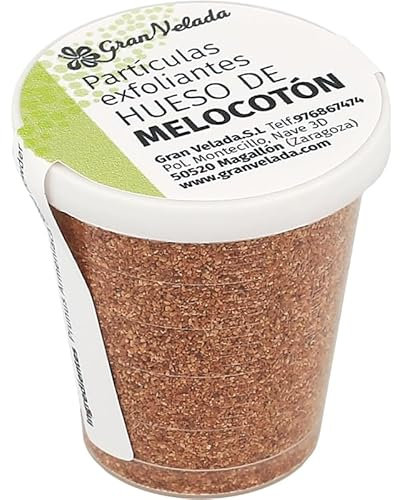 Peeling-Partikel aus Pfirsichknochen, 500 µm für selbstgemachte Kosmetik, feines natürliches Pulver, Körper- und Gesichtspeelings, Inhaltsstoffe: Prunus Armeniaca Seed Powder, 500 cc