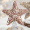 Puupaa Weihnachtsbaum-Sternspitze, 17 cm, Glitzer-Pailletten-Dekoration, Weihnachtsbaumspitze, Stern-Baumspitze für den Innenbereich, Weihnachtsbaum-Dekoration (Rosa)