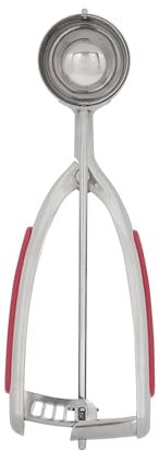 KitchenAid Cookie Dough Scoop, Stainless Steel with Soft-Grip Handle, Easy Squeeze Release, Dishwasher Safe, 1.5 Tbsp Capacity, 8.25-Inch