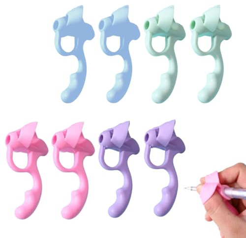 XOXVURI 8 Piezas Adaptador Lapiz Para Niños Para Zurdos Y Diestros Agarre De Lápiz Ergonómico Soporte De Lápiz De Niños Herramienta De Silicona Pencil Grip Para Niños Preescolares Y Adultos