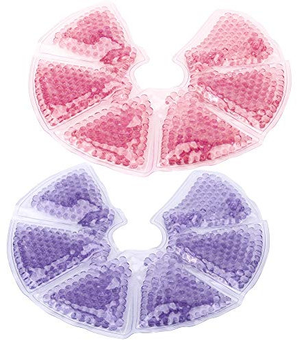 Domary Real Bubee 2 Stück 3-in-1 Wiederverwendbares Brusttherapie-Pad, Kalt, heiß, für Stillende Mütter, Linderungslösung, Schwangerschaft, Stillzeit [Stillunterstützung]