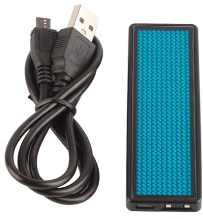LED Namensschild mit Scrollender Nachricht, 4-Zeichen Chinesisches Display, 8 Anzeigemodi, 240mAh, Mehrsprachig, Blau, für Bahnhof und Flughafen