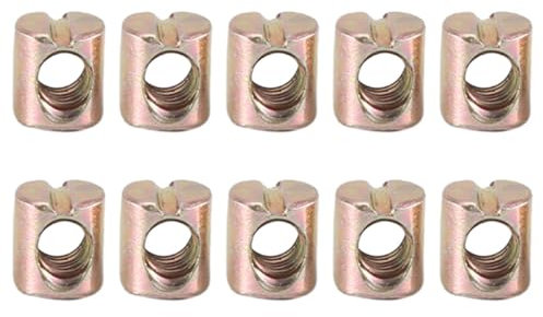 Orolotay 10 Stueck M6 Fassschrauben Kreuz Schlitz Moebel Mutter fuer Betten Krippe Stuehle