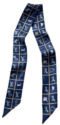 GIAYEU Kleine quadratische Seidenschals, Seidenschal Maulbeerseide Flatterband Damenschal Krawattentasche Seidenschal(Blue)