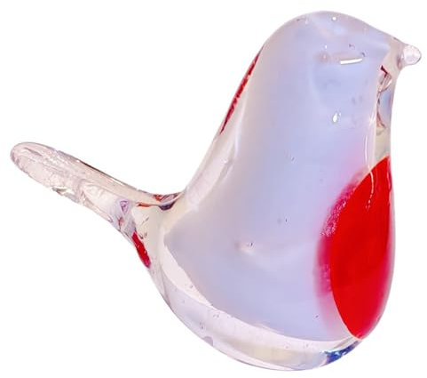 alloneslife Realistische rote Brüste, Glasfigur, Briefbeschwerer, Tierskulptur, Dekorationen für elegantes Heimbüro