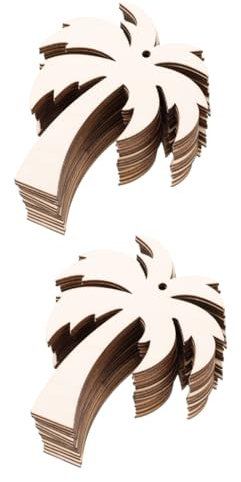 Gadpiparty 2sets Palm Tree Wooden Cutouts for DIY Crafts Unfinished Wood Slices for Painting and Decorating Durable Safe for Teens Art Projects 20pcs*2