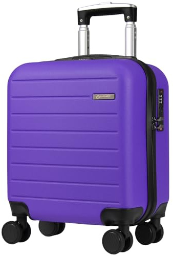 Rocklands® Suitcase for Easyjet Cabin Bag Size 45x36x20, Carry-ons, Small Carry on Suitcase, Lightweight Hand Luggage Underseat 28L (Violet, 45 x 36 x 20 cm)