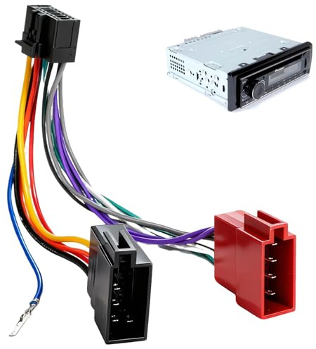 Adaptateur autoradio ISO 16 broches 23x10mm, câble faisceau plug and play pour installation non destructive, compatible avec autoradios Pioneer, connecteur prise ISO voiture