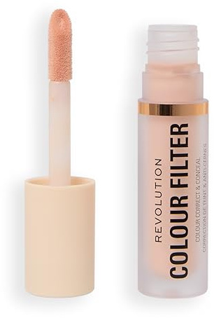 Revolution Colour Filter Correcting Concealer, Farbkorrektur-Concealer mit aufbaubarer hoher Deckkraft, sanft mattes Finish und langanhaltend, vegan und tierversuchsfrei, Rose, 4 g