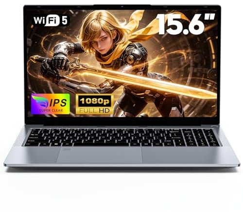 NAIKLULU 15,6 Pollici Pc Portatile Gaming 2026, Processore R7 6800H (3,2 a 4,7 GHz), 32GB LDDR5 RAM 1TB SSD Computer Portatile Gamer Laptop, Tastiera Completa Retroilluminata, Tipo-C, Batteria 57.97Wh