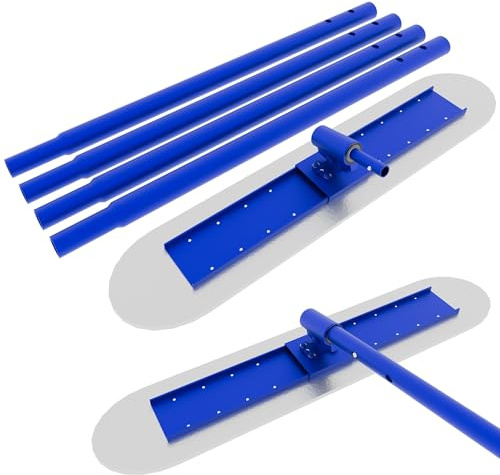 Bull Float spatola per calcestruzzo 1200X200 mm, spatola per calcestruzzo con 4 manici, cazzuola, set di spatole per la lavorazione del calcestruzzo