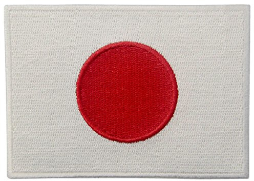 Japan-Flagge Emblem Japanisch Bestickter Aufnäher zum Aufbügeln/Annähen
