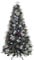 WeRChristmas Pre-Lit Fibre Optic Multi-Function Christmas Tree with Tree Topper, Frosted, 7 feet/2.1 m