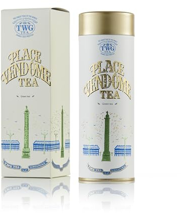 TWG Tea | Place Vendôme Tea | Loose Leaf GreenTea | Nuts & Tropical Fruits | Haute Couture Tin, 100g | Gift Set