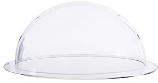 HMF 46710 - Media esfera acrílica, con borde y tapa de acrílico, para bricolaje, diámetro 10 cm, transparente