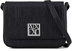 Armani Exchange Umhängetasche beige damen logo lettering allover, beige, Einheitsgröße