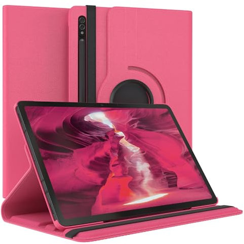 EAZY CASE - Custodia per Samsung Galaxy Tab S8 / S7 tablet Cover protettiva Smart Cover Supporto rotante Astuccio pieghevole 360° girevole con funzione stand Similpelle Rosa
