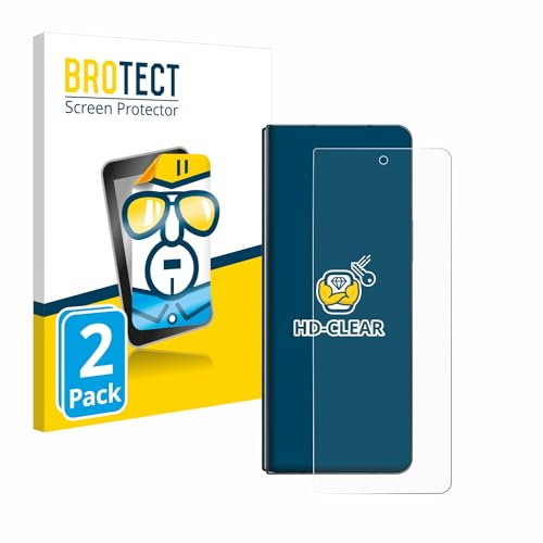 BROTECT Schutzfolie für Samsung Galaxy Z Fold 4 | 2 Stück Transparenter Displayschutz Made in Germany Klare Displayschutz-Folie Clear Einfache Montage Case-Friendly