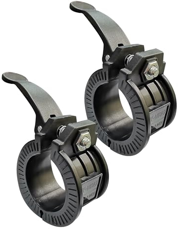 ZY-HUAN Langhantel-Klemmen, Einstellbare Größe Hantel Verschluss 48 mm 50mm Schnellspanner-Gewicht-Clips,schnellverschlüsse hantelstange für Crossfit, Gewichtheben, Training (Schwarze 48-50mm)