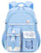 HANXIUCAO School Bags for Girls Lagre Capacity Backpack for School Water-resistant with Laptop Compartment Girls Backpacks for Primary Junior High University (Light Blue)