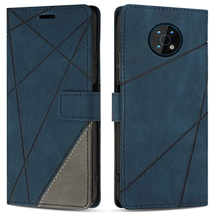 SONWO Hülle für Nokia G50, Premium PU Leder Handyhülle Flip Case Wallet Silikon Schutzhülle Klapphülle für Nokia G50, Blau