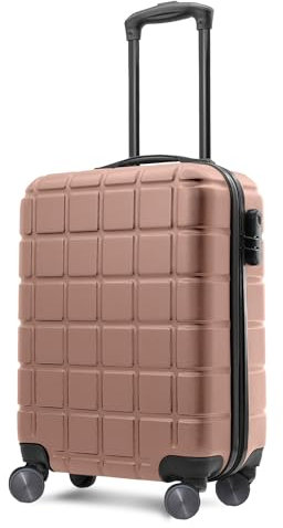 AVIO Atlas Cabin Suitcase 52x35x20cm - Lightweight Double-Wheel Luggage Bag, 3 Internal Pockets, Telescopic Handle w/ 3 Heights, Durable ABS Hard Shell - Approved by Most Airlines
