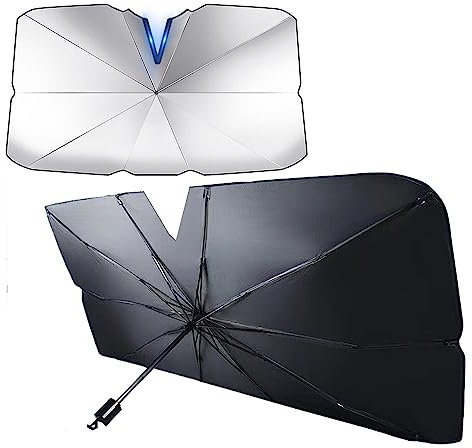 Auto Sonnenschutz Frontscheibe,Faltbar Auto Windschutzscheibe Sonnenschirm Regenschirm,Autosonnenschutz Gladeshade,Auto Sonnenschirm UV-Schutz für die meisten Autos SUVs