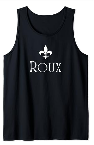 Roux Nachname Französischer Familienname Heraldische Lilie Blume Tank Top