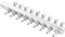 CAPASTEC Aquarium Air Valve, 18-Way Inline Manifold Air Valve Distributor for Aquarium Pump, 8.3x2.3x0.8 inch (Silver Tone)
