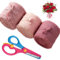 SacJkt Chiffonband, Geschenkband Breit, 3 Rollen Schleifenband Rosa Mit Kleiner Bastelschere, Seidenband für Hochzeitseinladungen und Brautsträuße (3cmx 5m pro Rolle)
