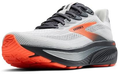 Brooks Men’s Ghost 17 Neutral Running Shoe, Oyster Mushroom/Orange/Ebony, 10 X-Wide