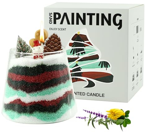 ACAREY Kerzen Selber Weihnachts Machen Set, DIY Weihnachts Duftkerzen Set, Duftkerzen Geschenkset mit Materialset und Behälter, Duftkerze Herstellung Kit für Besonderes Weihnachts Geschenk (C)