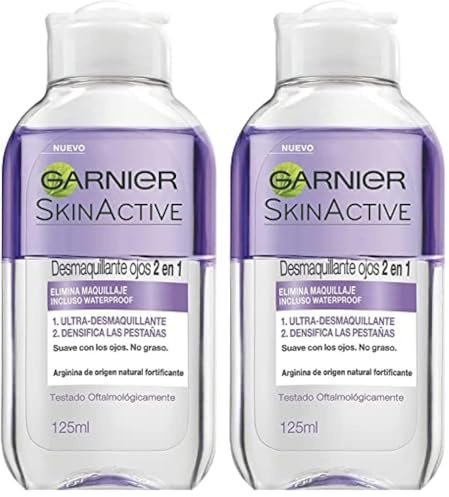 GARNIER Desmaquillante 2 en 1 Skin Active - 125 ml (Paquete de 2)