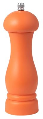 Vyloky Salt and Pepper Mill (Set of 2) | Durable Ceramic Core with Adjustable Grinding Strength | Easy Twist | Suitable for Chili and Sea Salt (Orange - 2-Pack)