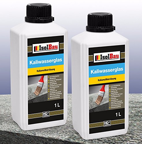 Isolbau Kaliwasserglas 28/30° - 2 Liter Kaliumsilikat-Lösung als Haftgrund & zur Abdichtung - Wetterfest für Innen- & Außenbereich